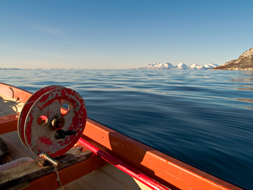 Picture of fishing boat on the sea. Taken with Olympus E-500