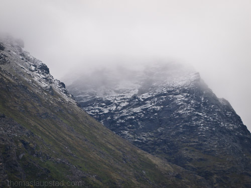 Picture of first snow in Ã…tinden - mountain in Northern Norway