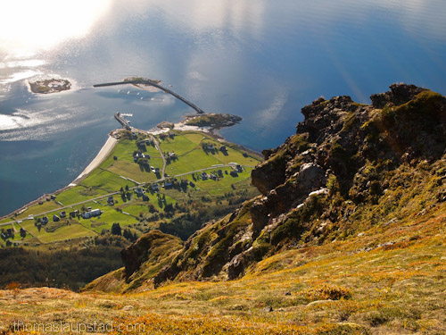 Picture of my home village Laupstad in Northern Norway popular on Reddit.com